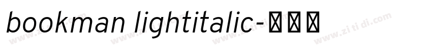bookman lightitalic字体转换